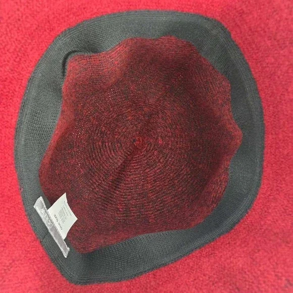 J Crew Red Knit Bucket Hat One Size Wool Blend Preppy Style Designer Look - Picture 3 of 5